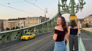 AIFS Abroad student Caitlin in Budapest, Hungary on bridge