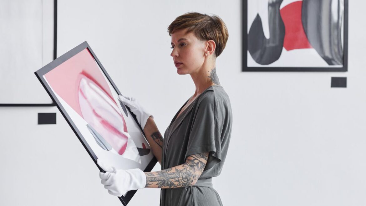 Museum and Gallery Intern with painting