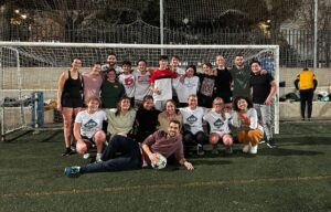 AIFS Abroad students in Granada, Spain playing soccer