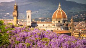 Florence, Italy during the spring time