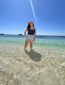 AIFS Abroad student Olivia visiting Rottnest Island outside of Perth, Australia