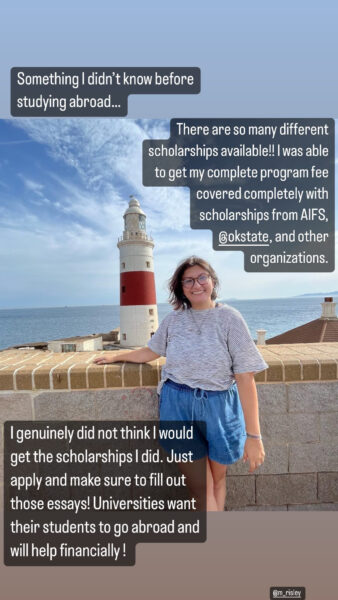 AIFS Abroad student Maria from OK State in Granada, Spain