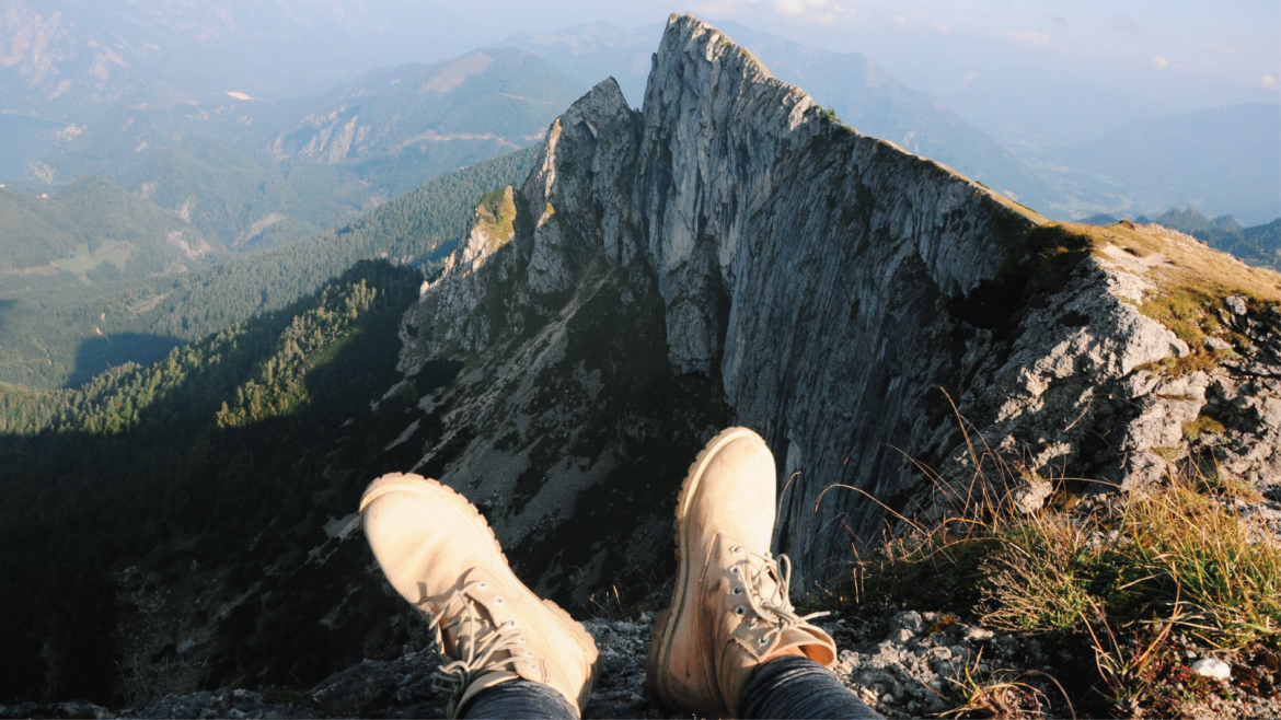 Hiking on Schafbern Mountain in Sazburg, Austria