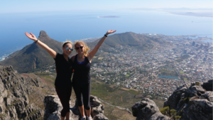 hikers at Table Mountain in Cape Town excursion