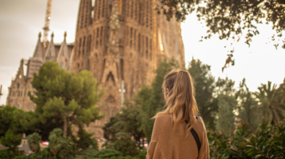 Young woman in Barcelona, Spain