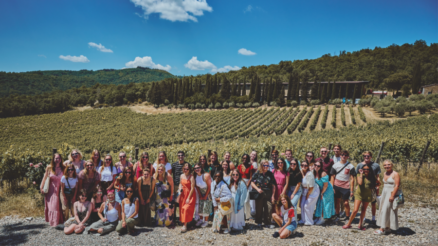 Florence students on an excursion to Tuscany